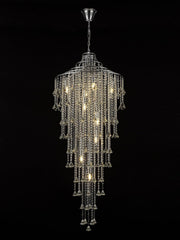 Inina Tall Pendant 9 Light E14 Polished Chrome/Crystal Item Weight: 17kg