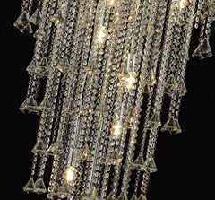 Inina Tall Pendant 9 Light E14 Polished Chrome/Crystal Item Weight: 17kg