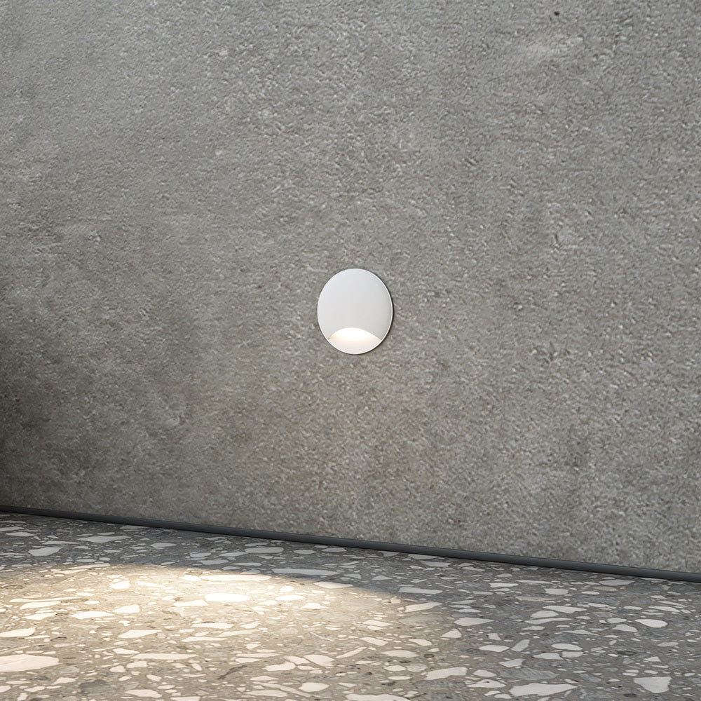 Biscotti Recessed LED Wall Light - Black/White
