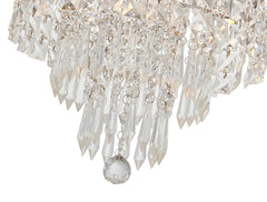 Nrok Ceiling Light, 4 x G9, IP44, Polished Chrome/Crystal