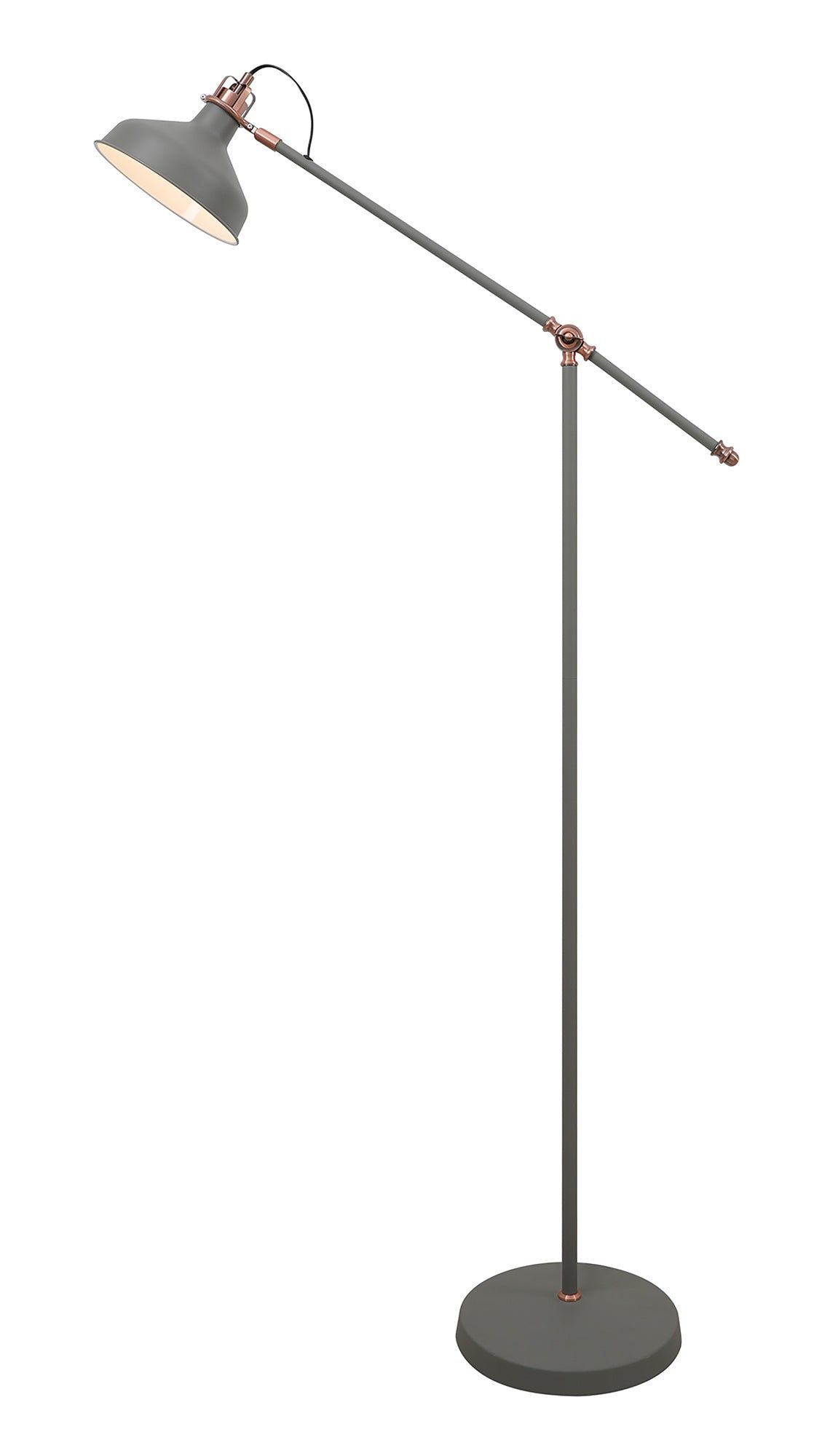 Jetson Adjustable Floor Lamp, 1 x E27, Sand Grey