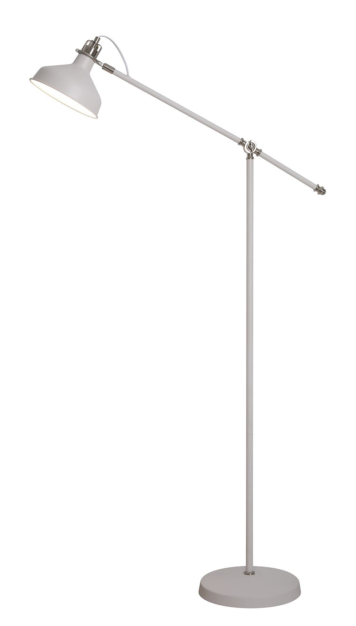 Jetson Adjustable Floor Lamp, 1 x E27, SandWhite