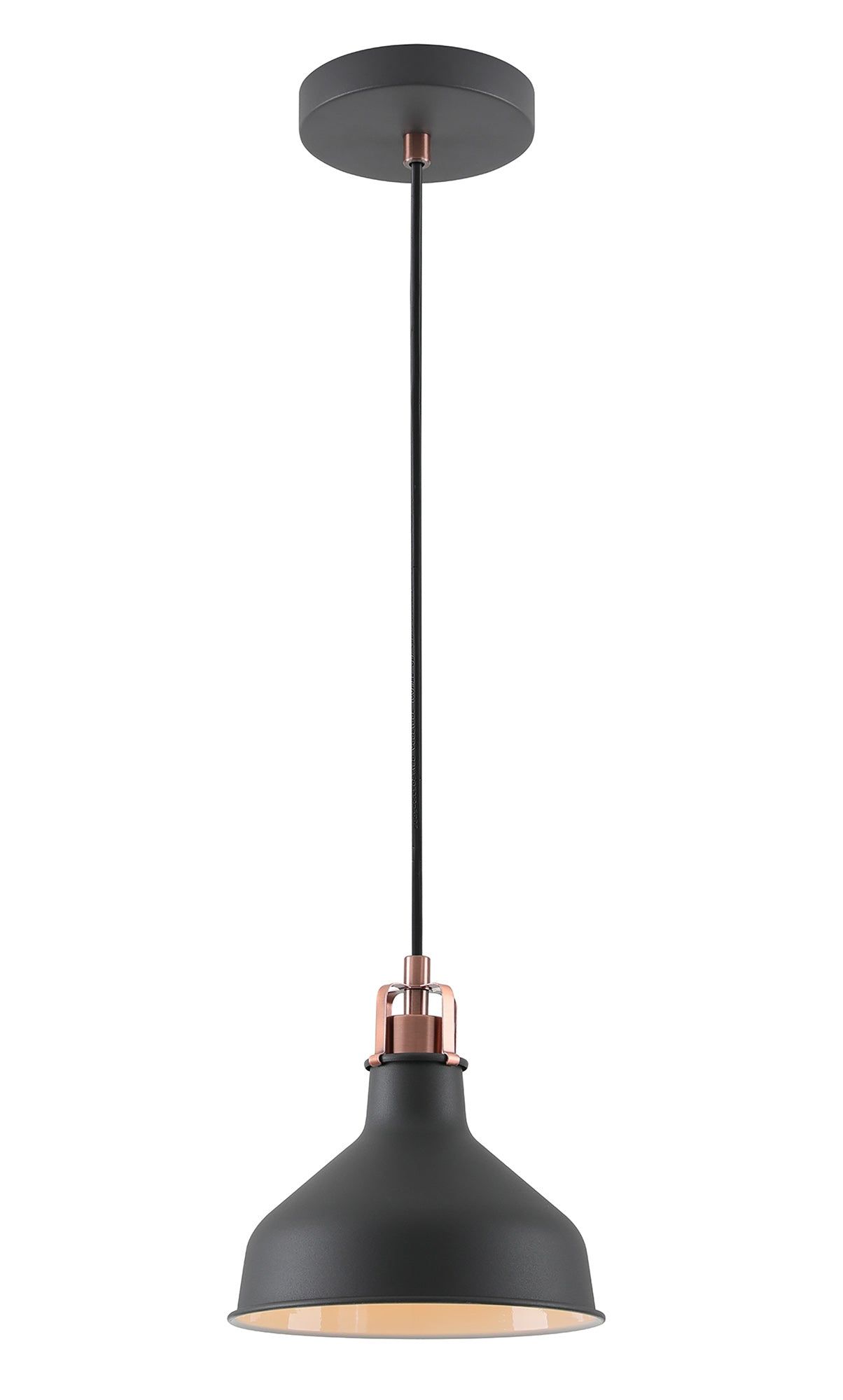 Jetson Small Pendant, 1 x E27, Sand White/Satin Nickel/White