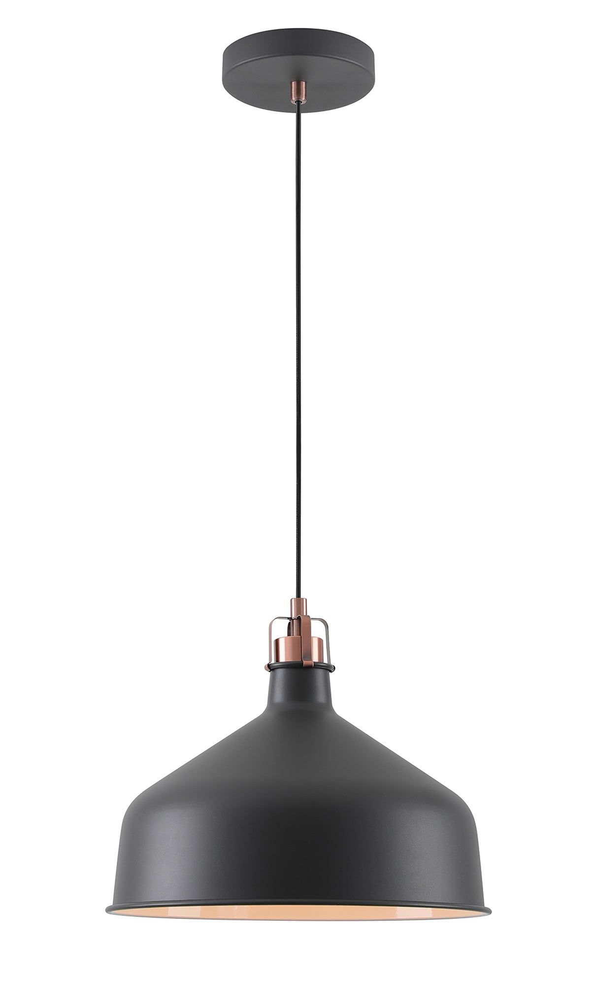Jetson Pendant, 1 x E27, Small/Medium, Grey/Graphite/White - Cusack Lighting