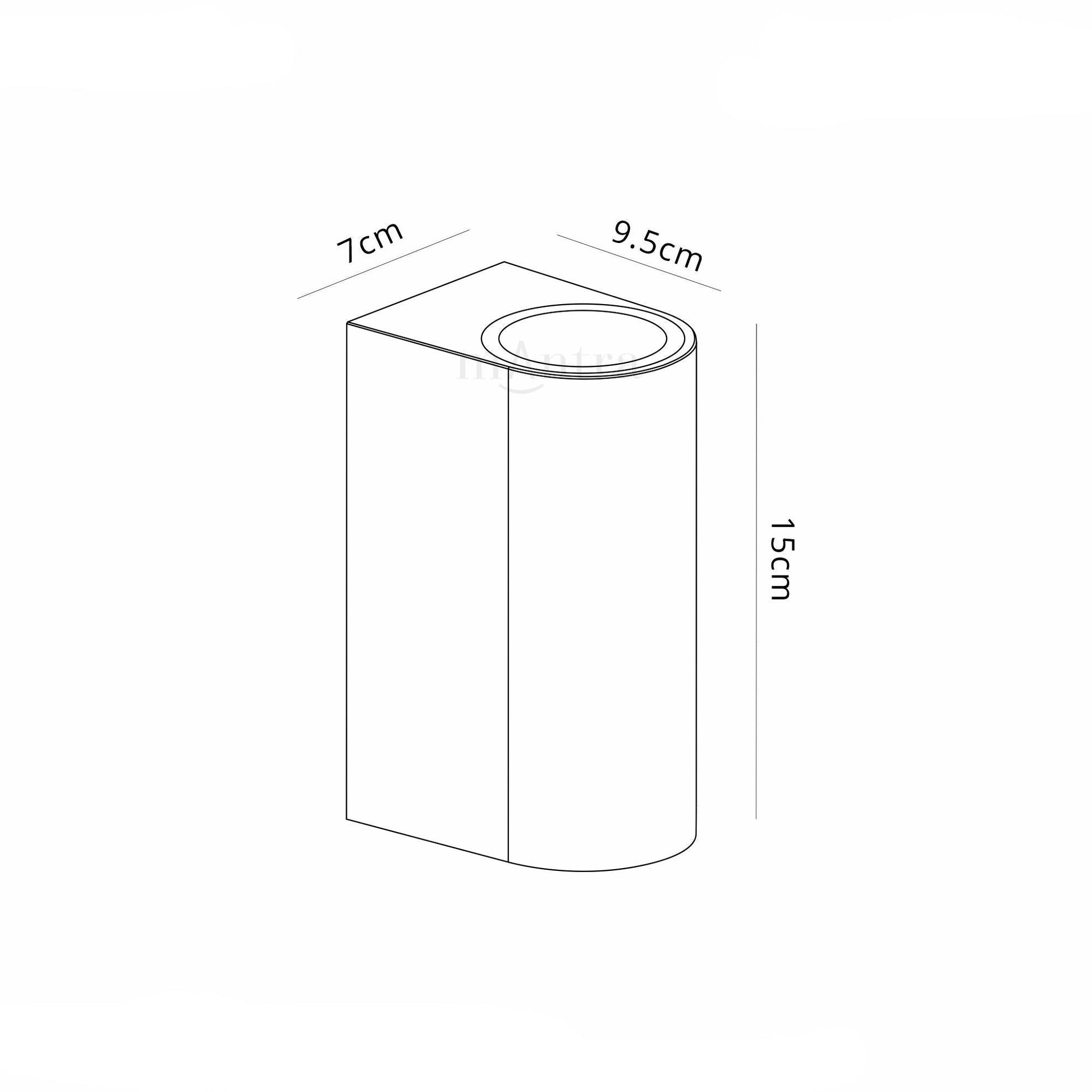 Kandanchu Round Wall Lamp, 2 x GU10, IP54, Anthracite, Sand White, Sand Black,
