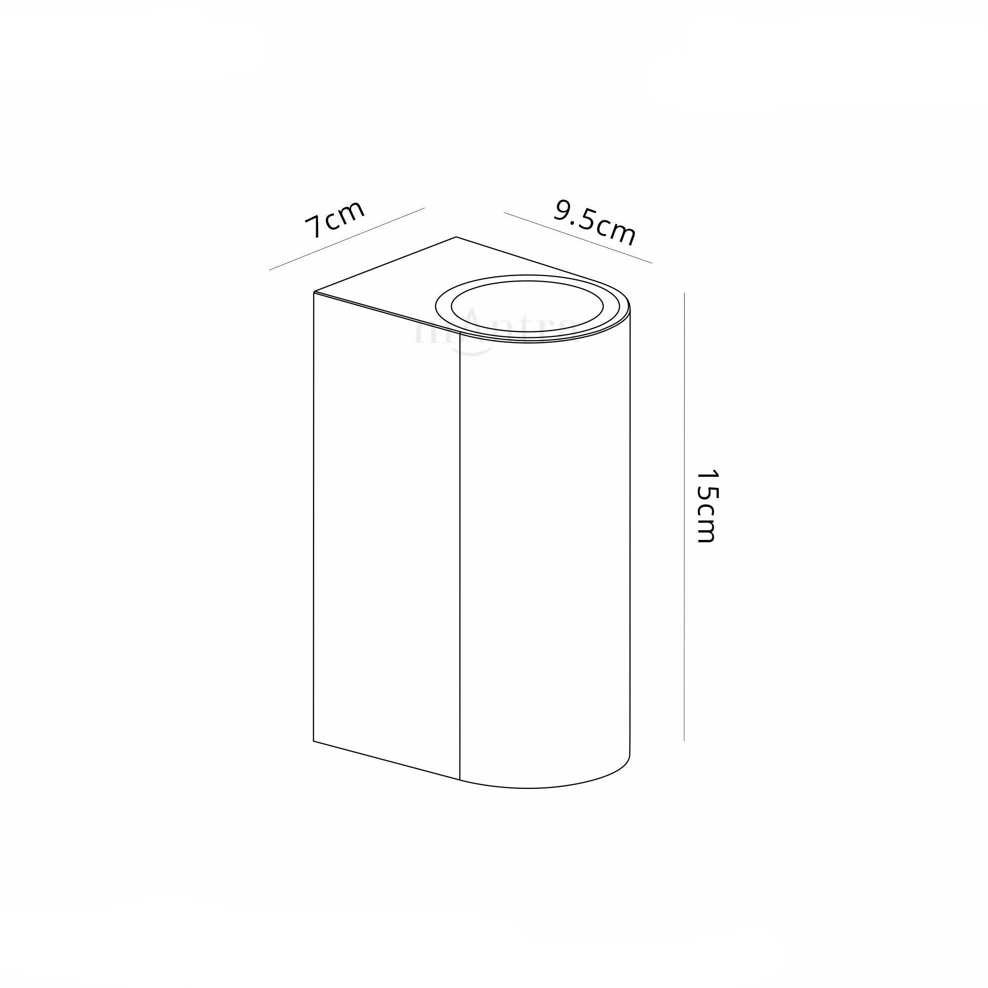 Kandanchu Round Wall Lamp, 2 x GU10, IP54, Anthracite, Sand White, Sand Black,