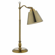 Dar Kempten Task Lamp Antique Brass - Cusack Lighting