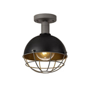 Kiacrenan Ceiling, 1 Light E27, IP65, Matt Black/Grey, 2yrs Warranty