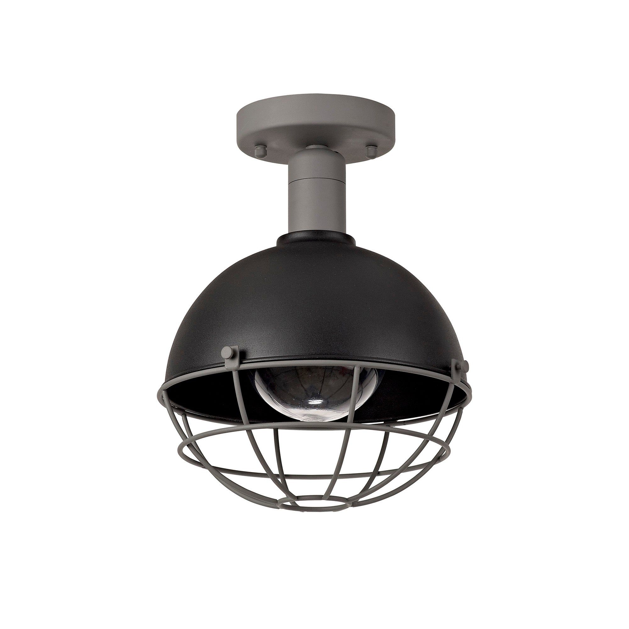 Kiacrenan Ceiling, 1 Light E27, IP65, Matt Black/Grey, 2yrs Warranty