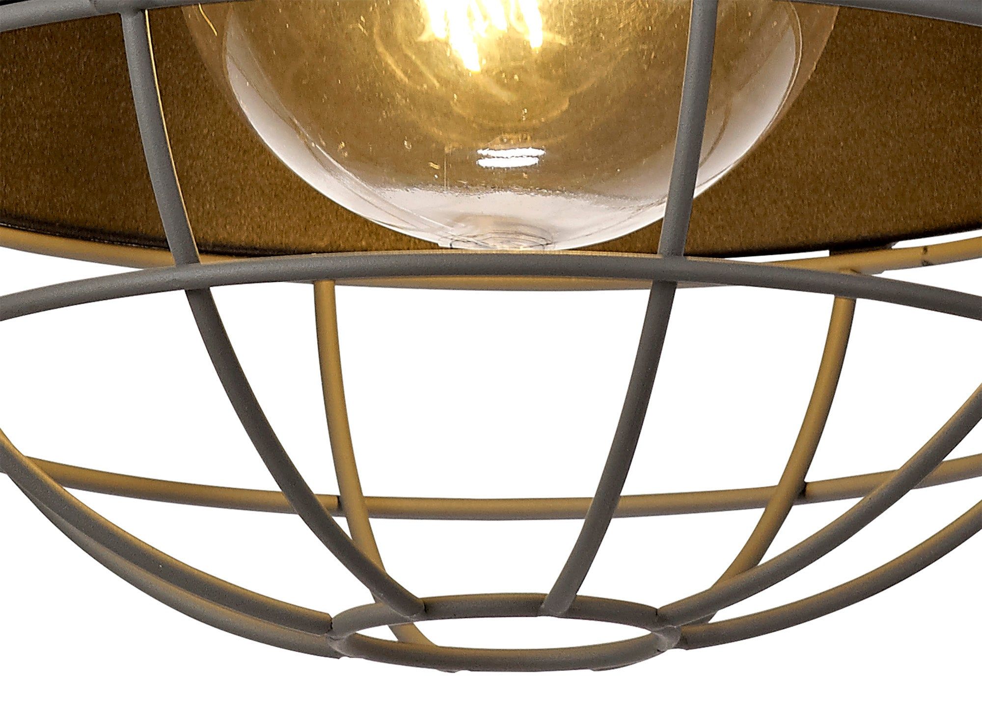 Kiacrenan Ceiling, 1 Light E27, IP65, Matt Black/Grey, 2yrs Warranty