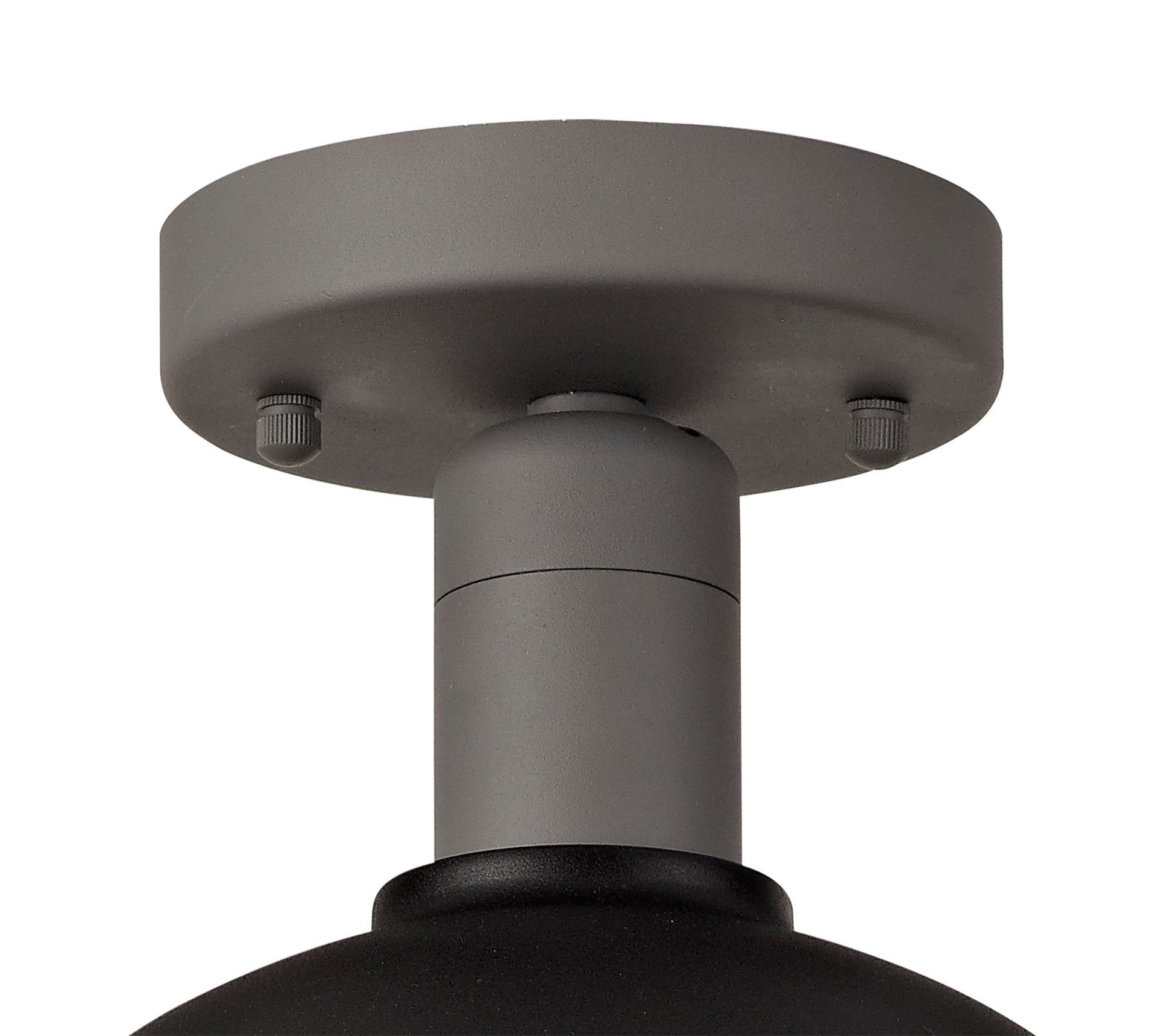 Kiacrenan Ceiling, 1 Light E27, IP65, Matt Black/Grey, 2yrs Warranty