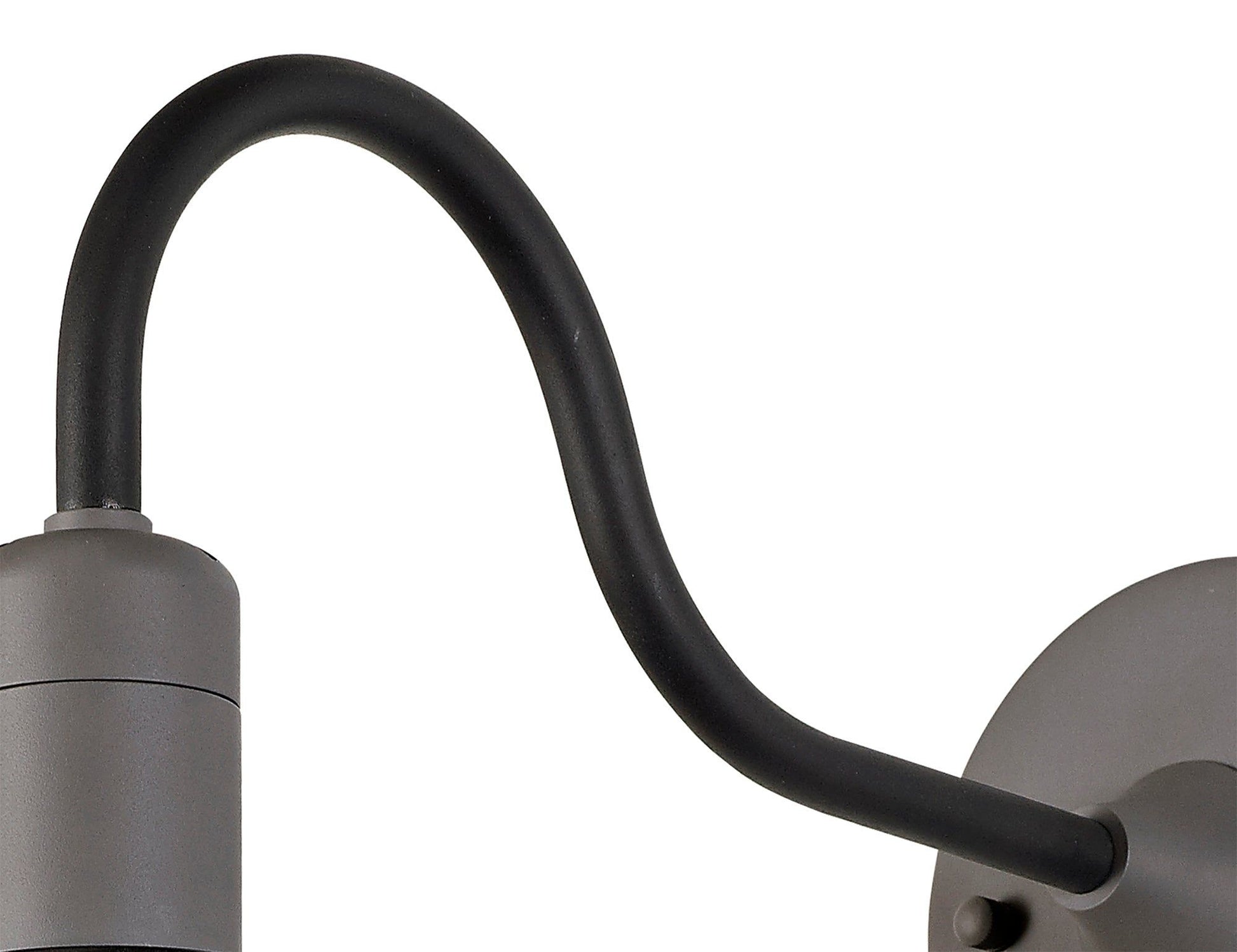 Kiacrenan Wall Lamp, 1 Light E27, IP65, Matt Black/Grey, 2yrs Warranty