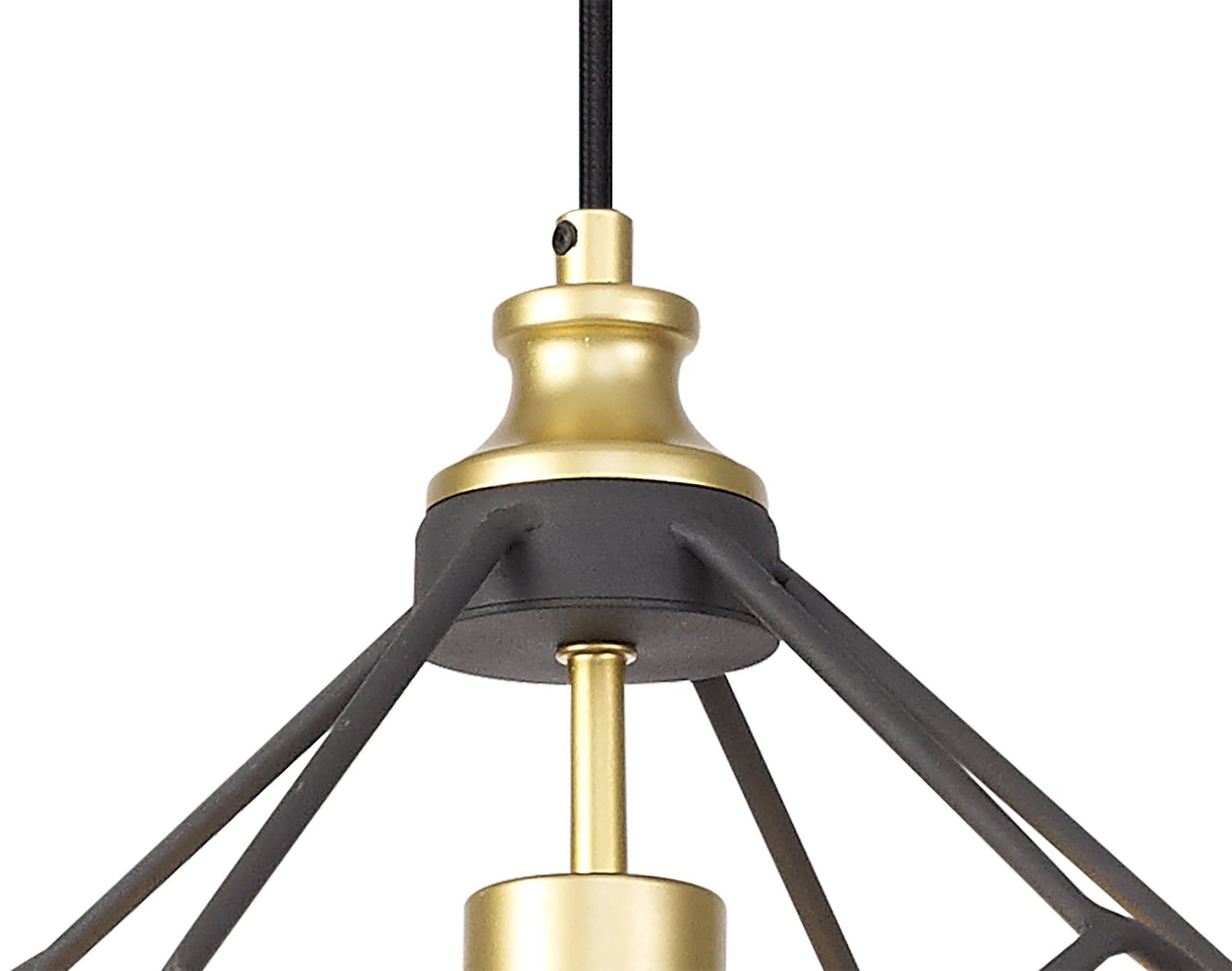Kieker Large/Medium/small Pendant, 1 x E27, Antique Brass/Painted Gold & Sand Black/Black Nickel
