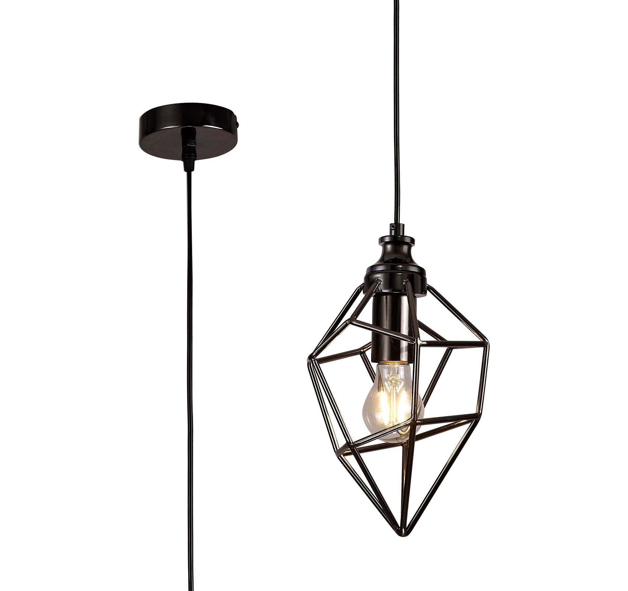 Kieker Large/Medium/small Pendant, 1 x E27, Antique Brass/Painted Gold & Sand Black/Black Nickel