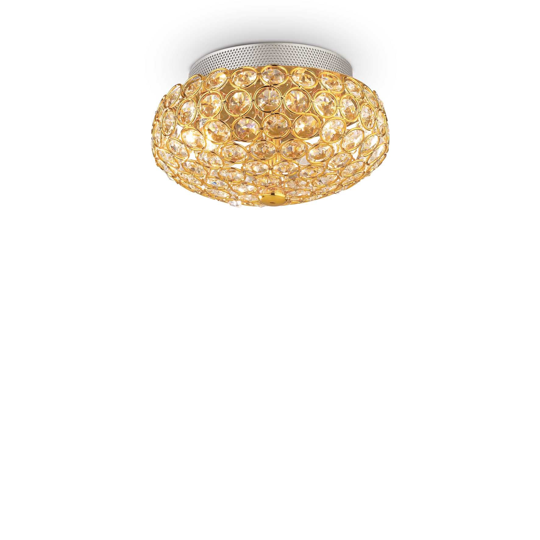 King Flush Light 3/5/9Lt - Chrome/Gold Finish - Cusack Lighting