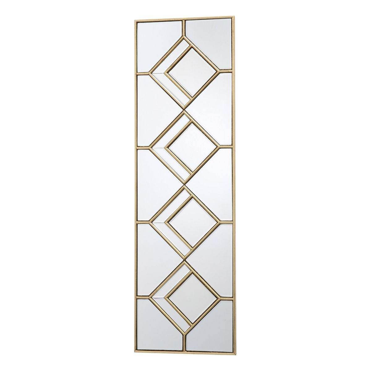 Dar Kipton Rectangle Decorative Mirror With Gold Foil Detail - Cusack Lighting