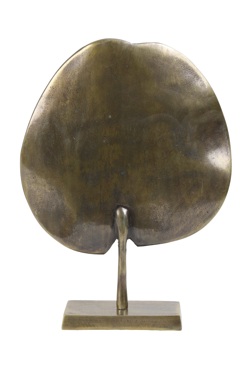 Leaf Ornament on Base - Antique Bronze Finish