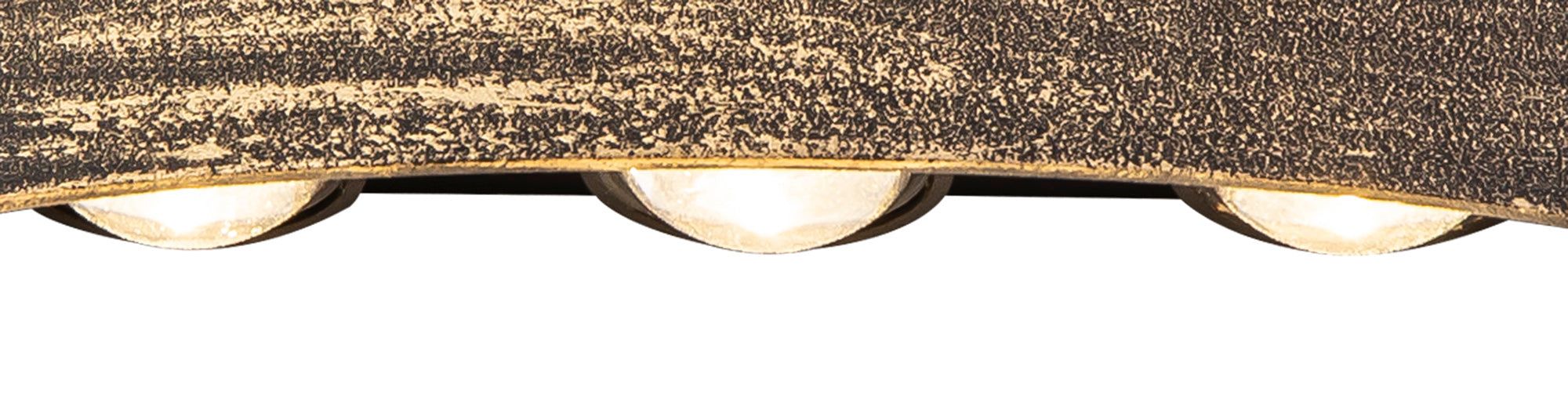 Stasher Up & Downward Lighting Wall Lamp, 6 x 1W LED, 3000K, 500lm, IP54, Gold/Black, 3yrs Warranty