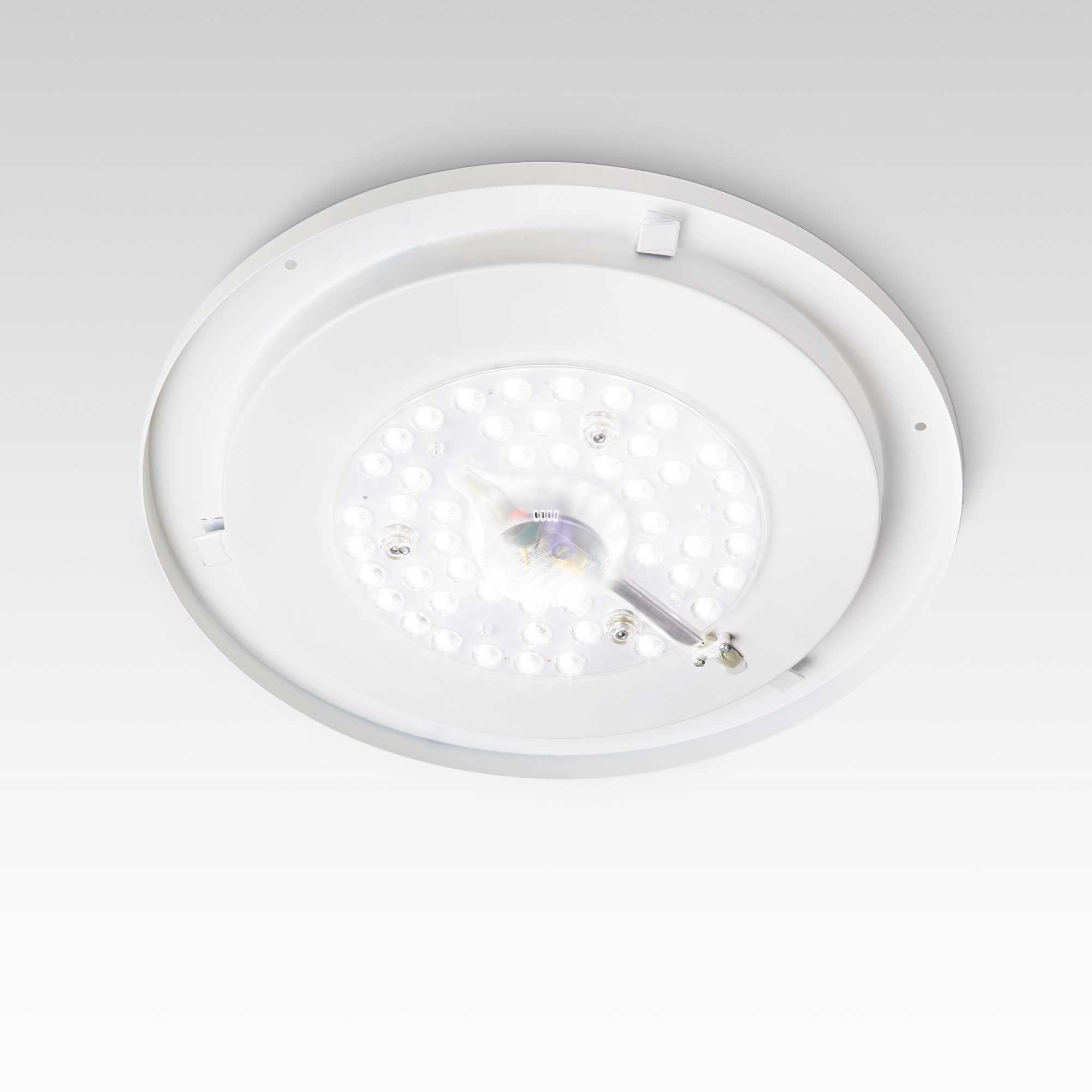 Level Flush Ceiling Light - White Finish - Cusack Lighting