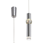 Shimsre 1 Light Pendant, 1 x 5W LED, 3000K, 118lm, Polished Chrome, 3yrs Warranty