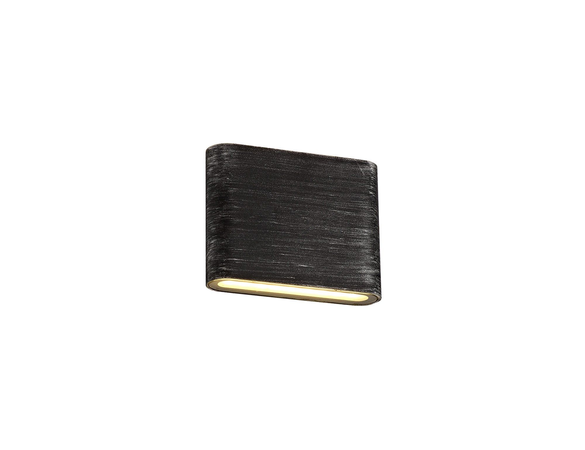 Mothy Small/Medium Up and Downward Lighting Wall Lamp, 2 x 3W LED, 3000K, 350lm, IP54, Black/Silver, 3yrs Warranty