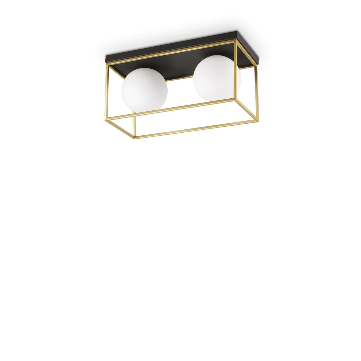 Lingotto Flush Ceiling Light - Brass Finish - Cusack Lighting