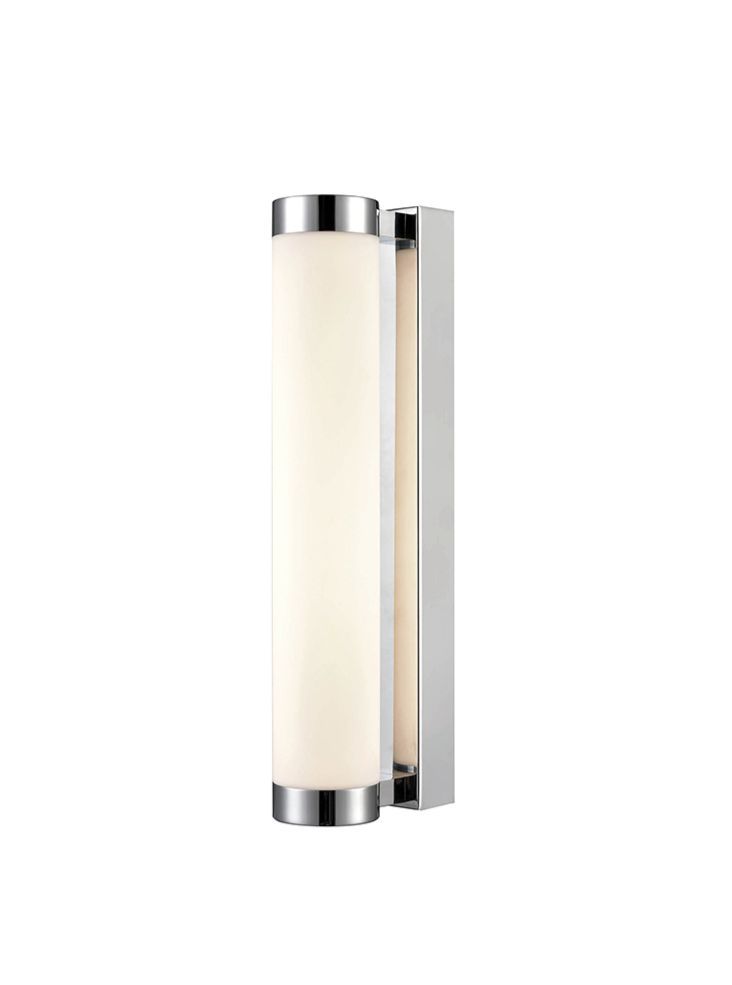 Liva large | Chrome/Black 645mm/345mm LED Bathroom Wall Light - Cusack Lighting