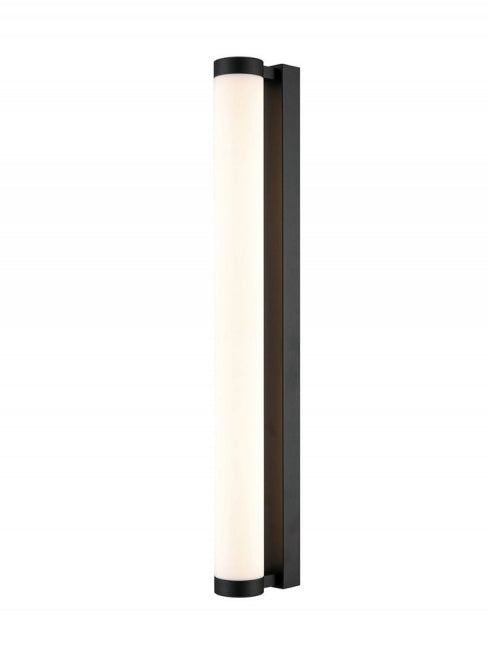 Liva large | Chrome/Black 645mm/345mm LED Bathroom Wall Light - Cusack Lighting