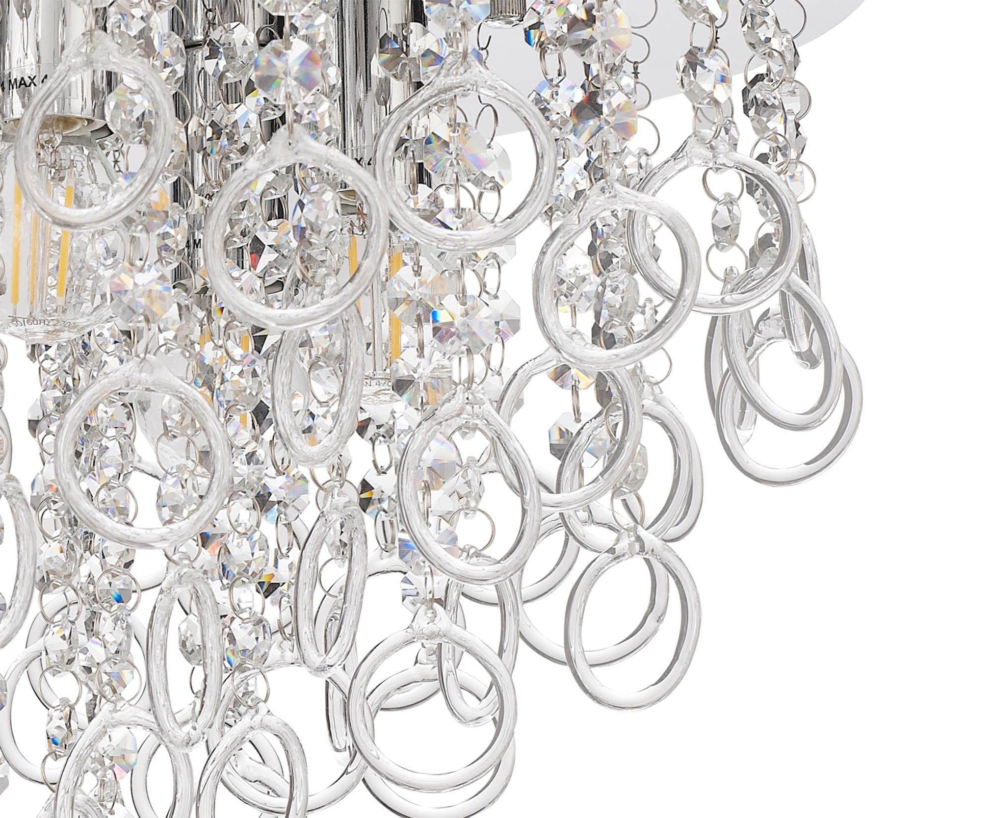Obiser Ceiling, 4/6 Light E14, Polished Chrome/Crystal