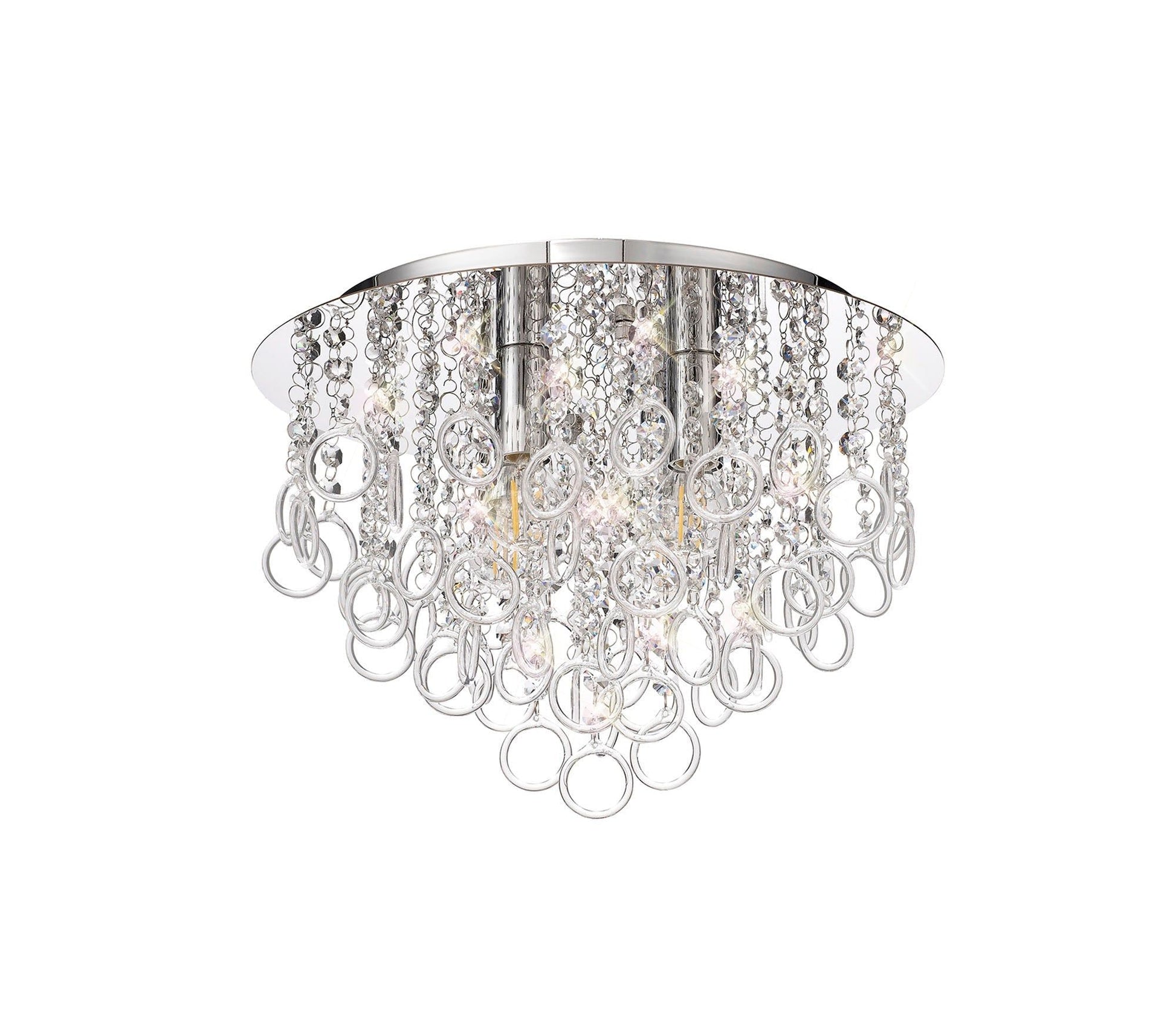 Obiser Ceiling, 4/6 Light E14, Polished Chrome/Crystal