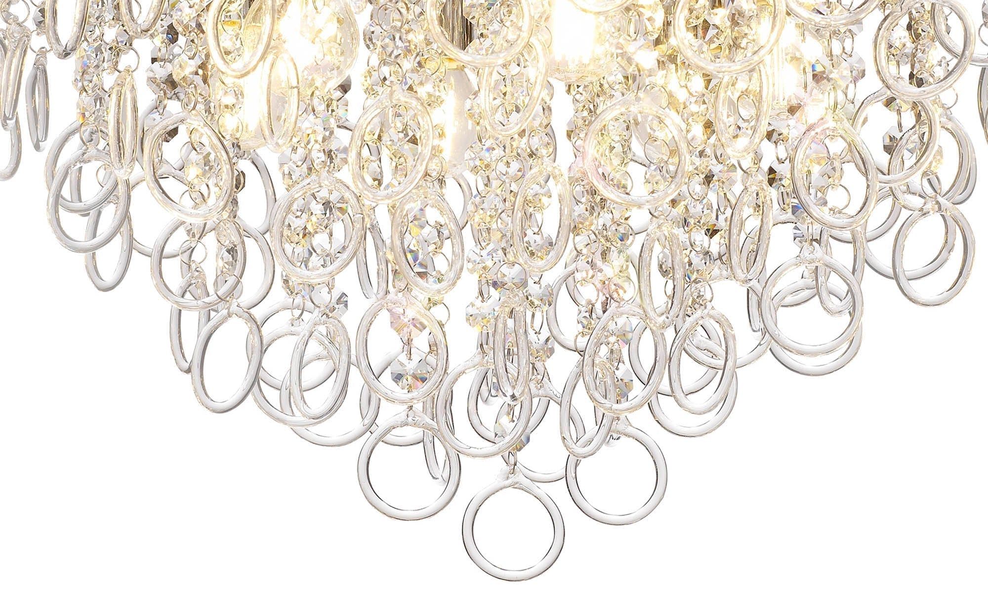 Obiser Ceiling, 4/6 Light E14, Polished Chrome/Crystal