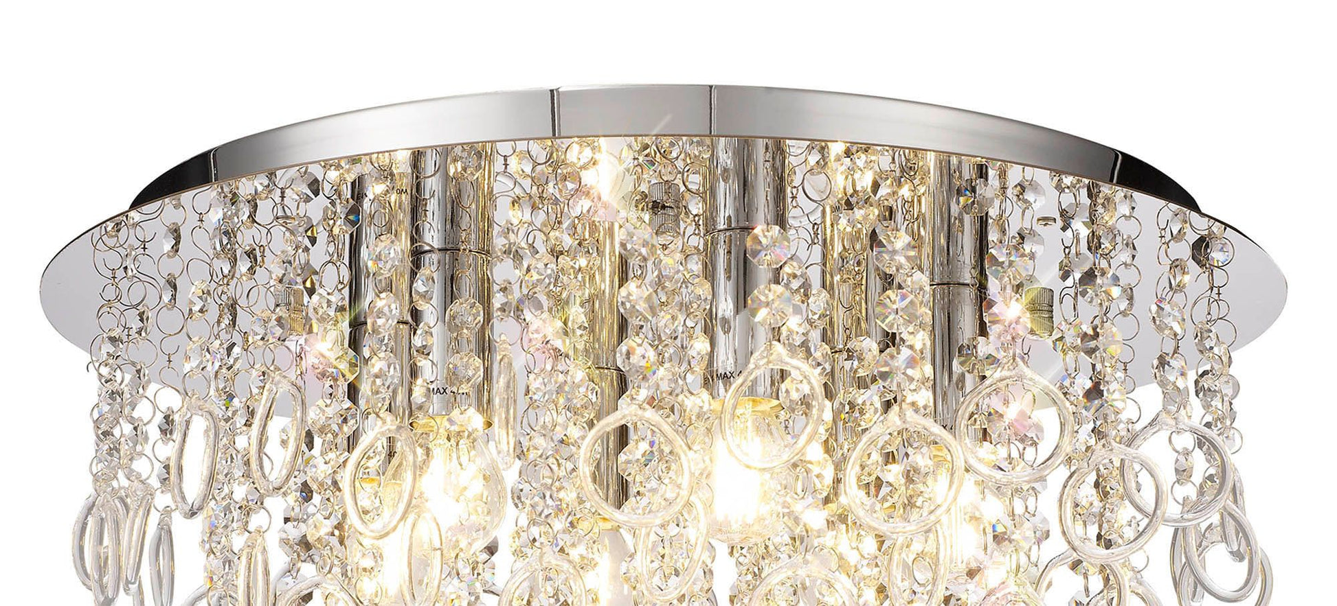 Obiser Ceiling, 4/6 Light E14, Polished Chrome/Crystal