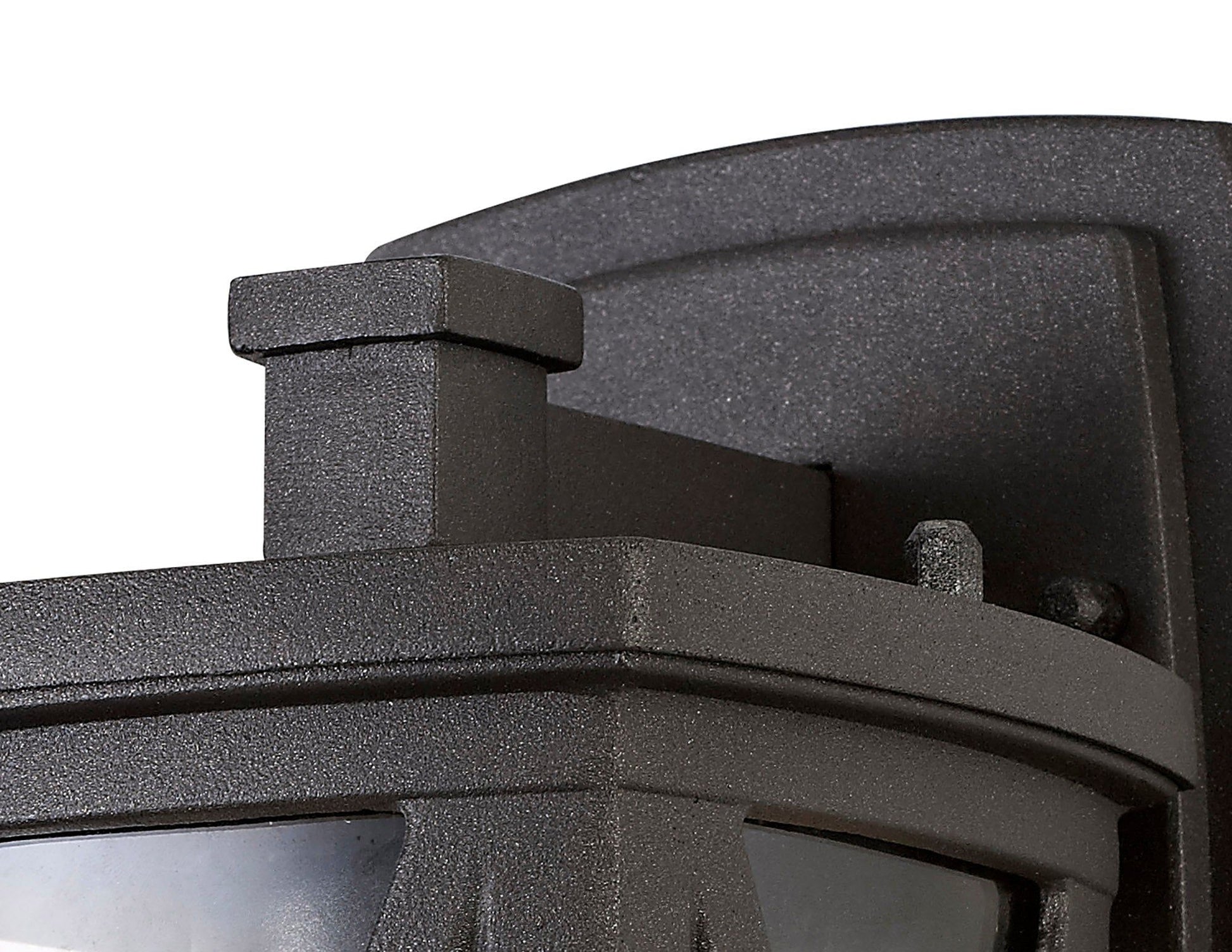 Loco Down Criss Cross Wall Lamp, 1 x E27, IP54, Anthracite/Clear Glass, 2yrs Warranty