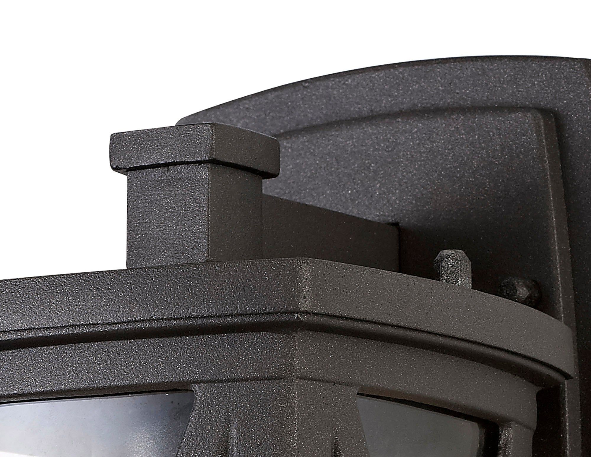Loco Down Criss Cross Wall Lamp, 1 x E27, IP54, Anthracite/Clear Glass, 2yrs Warranty
