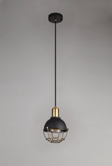 Sitsner Pendant, 1 Light E27, IP65, Matt Black/Brushed Bronze, 2yrs Warranty