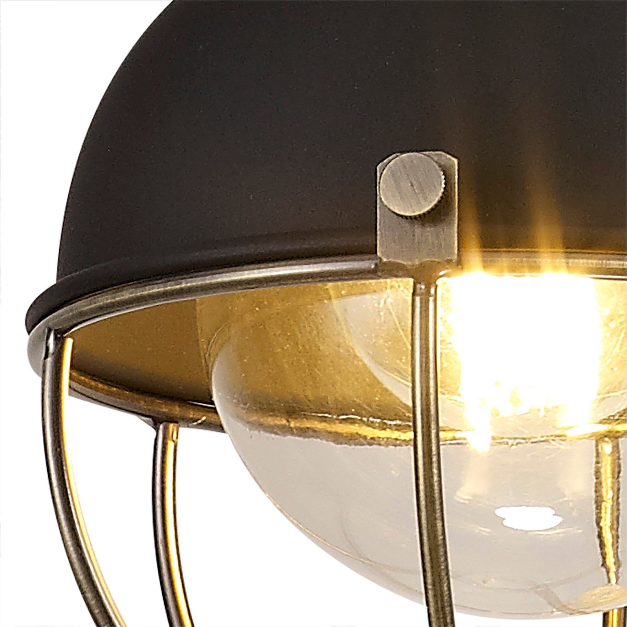 Sitsner Pendant, 1 Light E27, IP65, Matt Black/Brushed Bronze, 2yrs Warranty