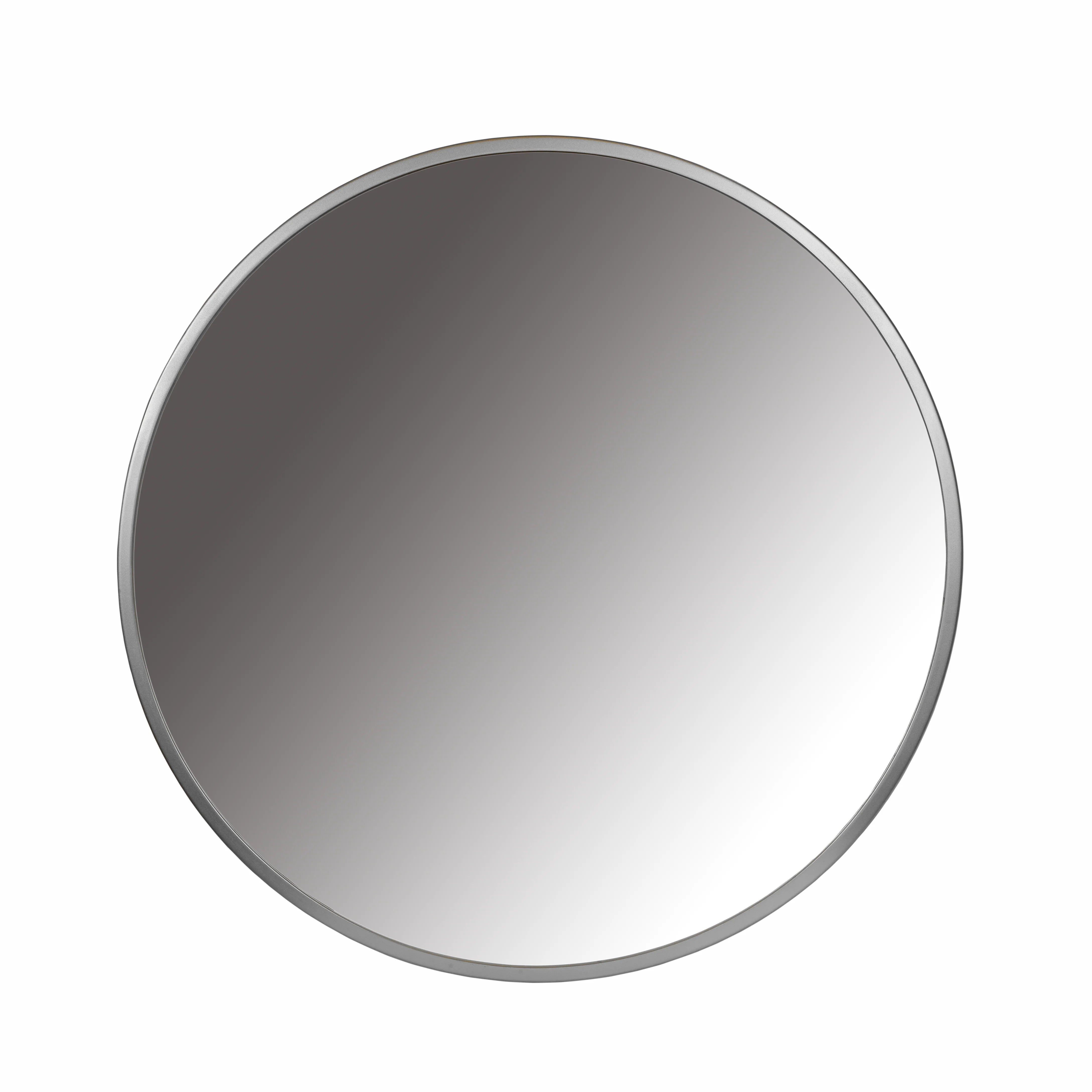 Lucas Round Mirror - Metallic Silver Finish