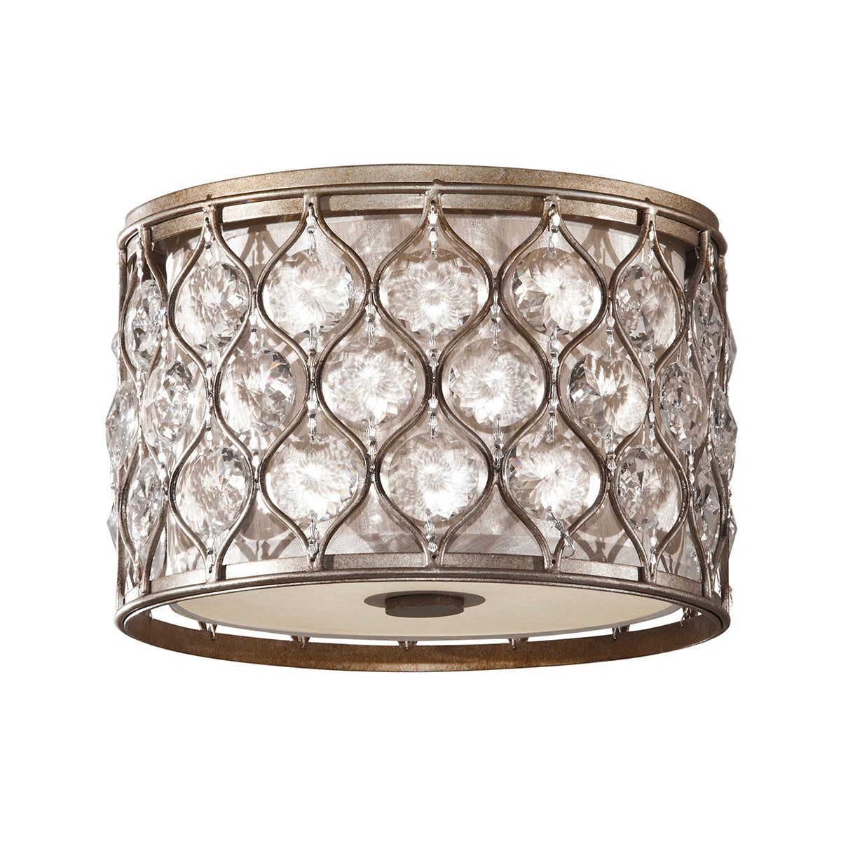 Lucia 2Lt Flush Light - Burnished Silver Finish