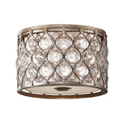 Lucia 2Lt Flush Light - Burnished Silver Finish