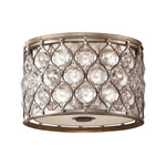 Lucia 2Lt Flush Light - Burnished Silver Finish
