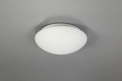 Somaver Ceiling, 1 x 18W LED, 3000K, 872lm, IP44, White/Frosted Glass, 3yrs Warranty