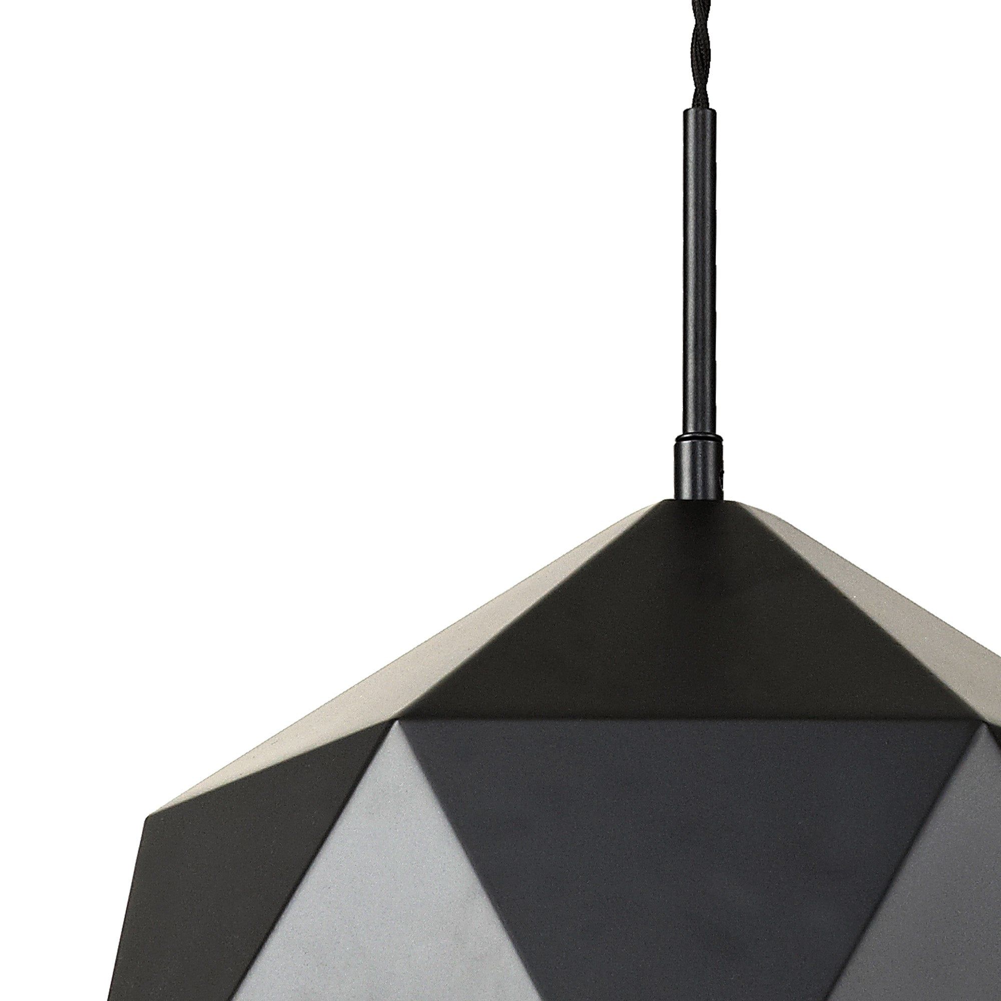 Luscious Single Pendant, 1 Light Adjustable E27, Graphite/White Inner