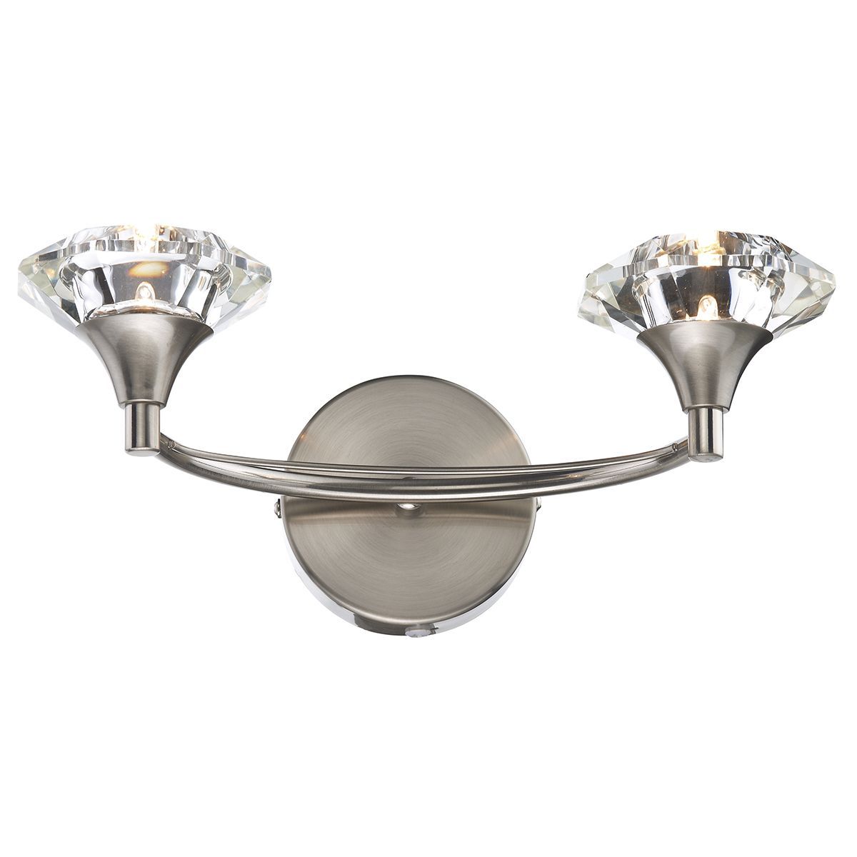 Dar Luther Double Wall Bracket Crystal - Various Finishes - Cusack Lighting