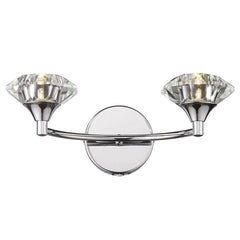Dar Luther Double Wall Bracket Crystal - Various Finishes - Cusack Lighting