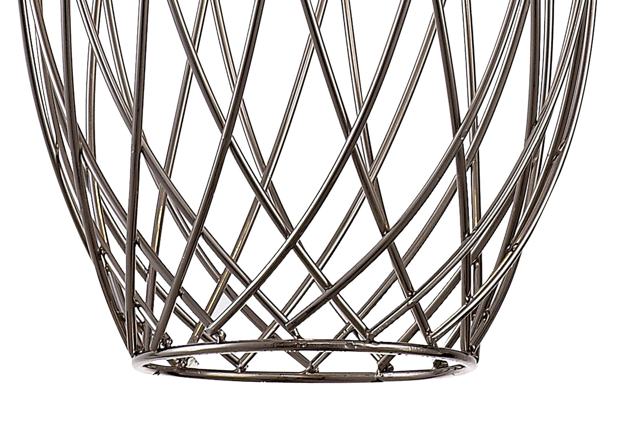 Sahib Curved Cylinder, Sphere Pendant, Sphere Pendant Pendant, 1 x E27, Polished Nickel