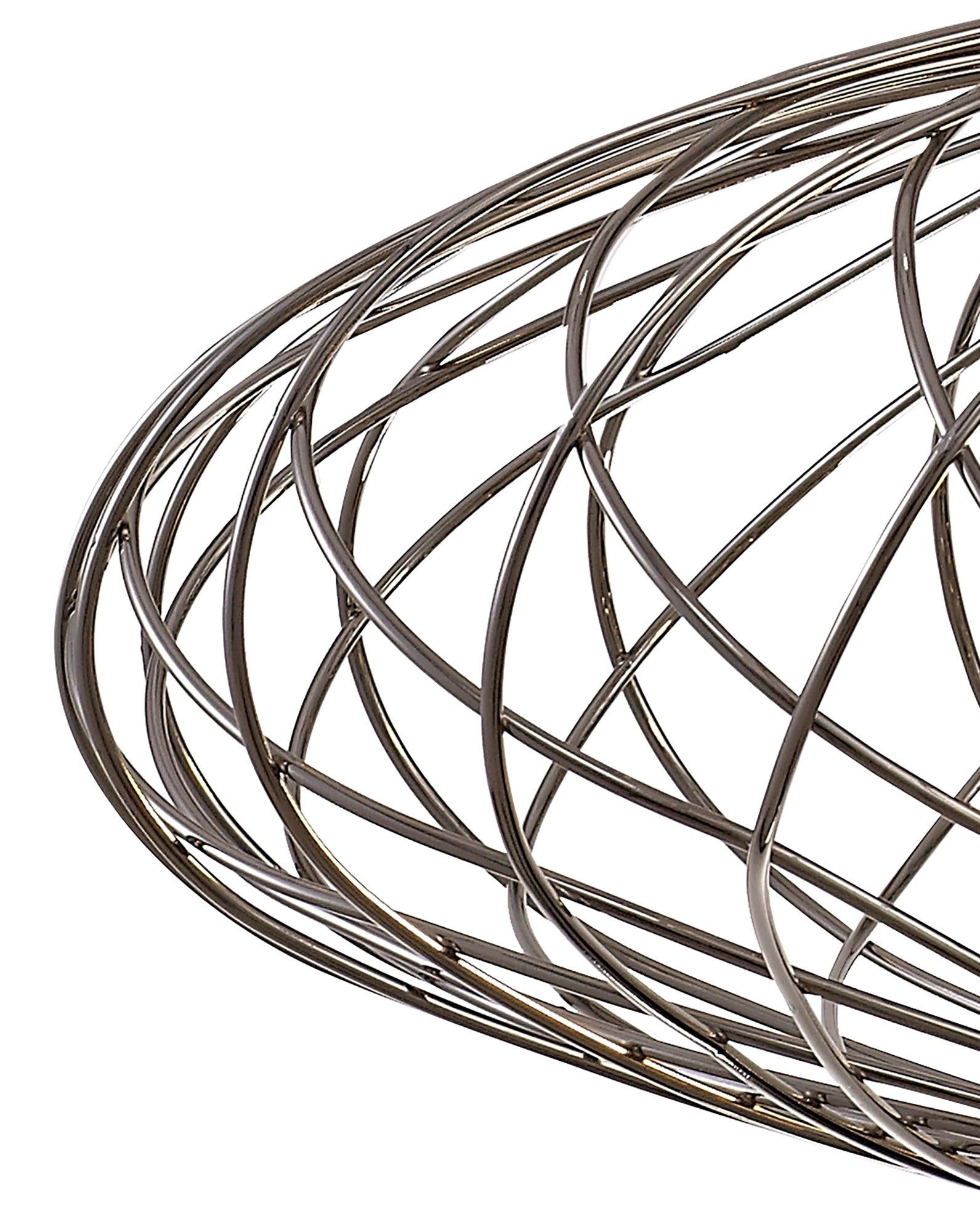 Sahib Curved Cylinder, Sphere Pendant, Sphere Pendant Pendant, 1 x E27, Polished Nickel