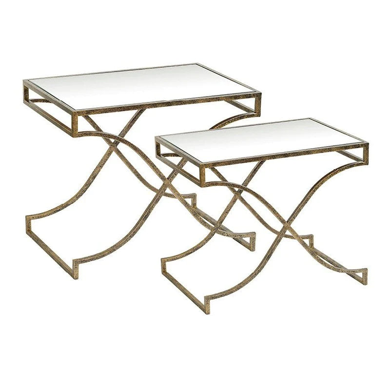 Madison Tables - Champagne Gold & Mirror Top Finish