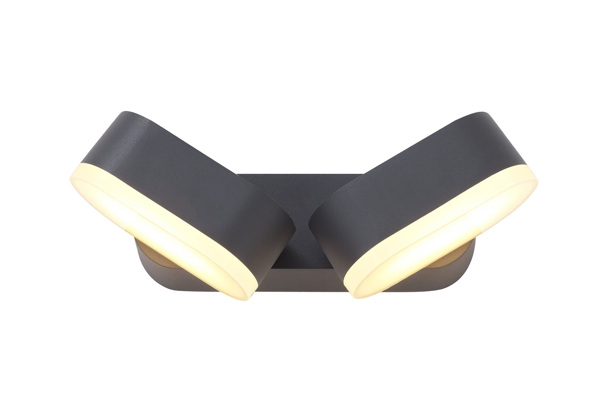 Somabre 1/2 Light Adjustable Wall Lamp, 1/2 x 6W LED, 3000K, 400lm, IP54, Anthracite, 3yrs Warranty