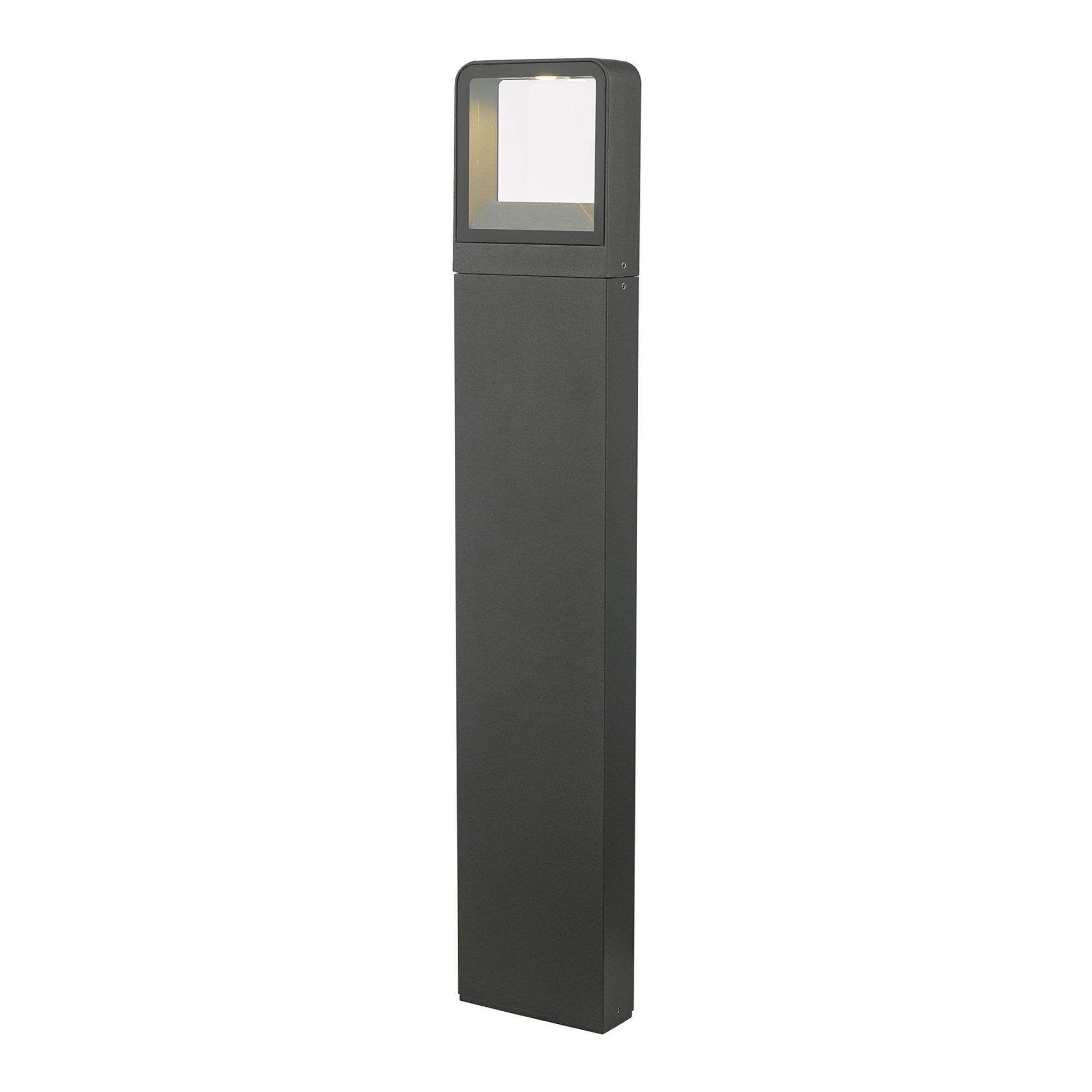 Dar Malone Outdoor Post with Square Light Anthracite IP65 LED - Cusack Lighting