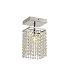 Bathroom Ceiling Light, 1 x G9 - Polished Chrome & Crystal Finish IP44